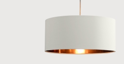 Hue pendant shade in white clay and copper £29.00 - Made.com