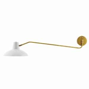 MODERN – Ash white and brass swing wall light, £225.00 from Eclect Design